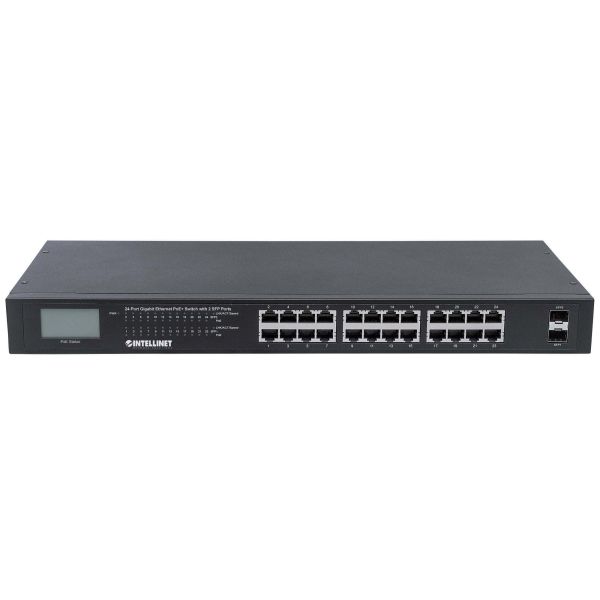 Intellinet 561242 netwerk-switch Unmanaged Gigabit Ethernet (10/100/1000) Power over Ethernet (PoE) 1U Zwart (561242)