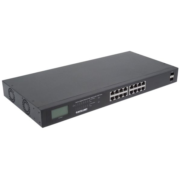 Intellinet 561259 netwerk-switch Unmanaged Gigabit Ethernet (10/100/1000) Power over Ethernet (PoE) Zwart (561259)