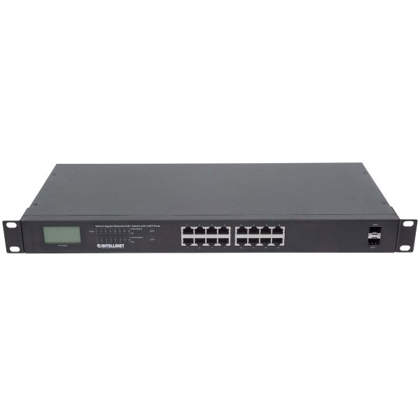 Intellinet 561259 netwerk-switch Unmanaged Gigabit Ethernet (10/100/1000) Power over Ethernet (PoE) Zwart (561259)