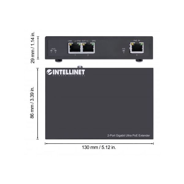 Intellinet 561600 netwerkextender Netwerkzender Zwart 10, 100, 1000 Mbit/s (561600)