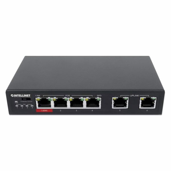 Intellinet 561686 netwerk-switch Fast Ethernet (10/100) Power over Ethernet (PoE) Zwart (561686)