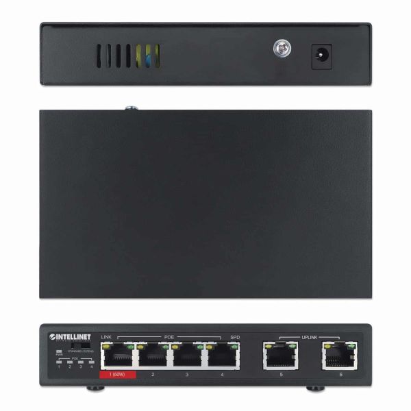 Intellinet 561686 netwerk-switch Fast Ethernet (10/100) Power over Ethernet (PoE) Zwart (561686)