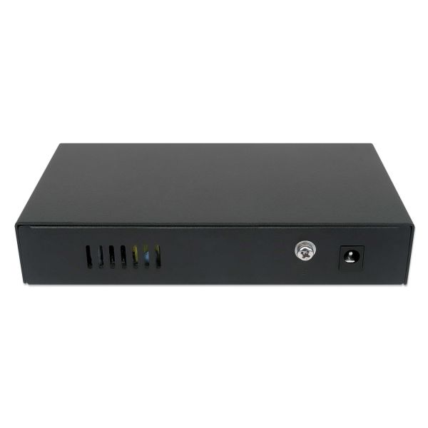 Intellinet 6-poorts Fast Ethernet PoE-netwerk switch, 4x PoE (1x high-power), PoE-budget 65 W, VLANen Extend-modus, 2x uplinkpoorten, geschikt voor bewakingsnetwerken, 3 jaar garantie (561686)