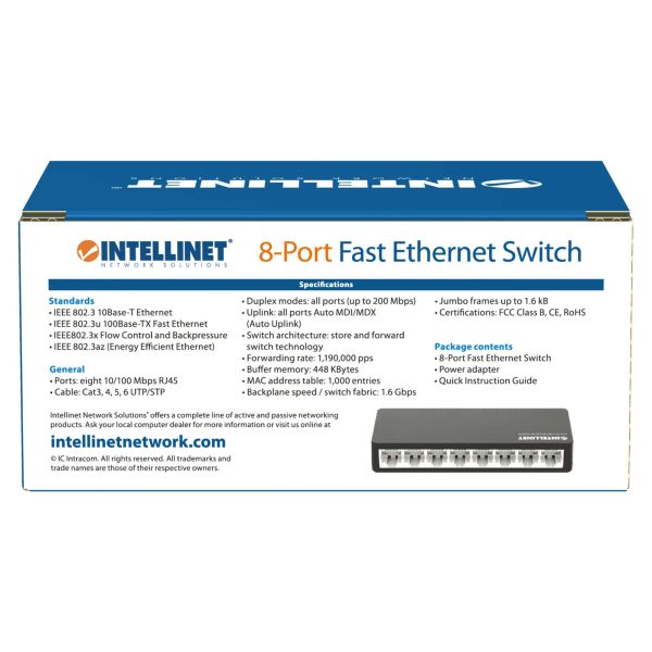 Intellinet 561730 netwerk-switch Fast Ethernet (10/100) Zwart (561730)