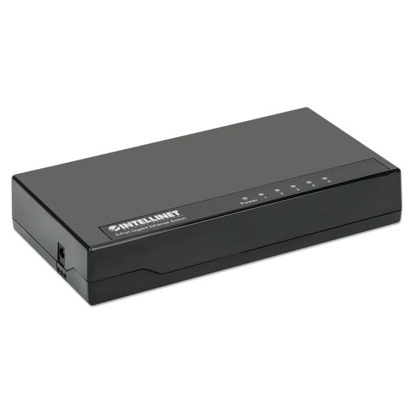 Intellinet 5-poorts Gigabit Ethernet netwerk switch, desktopuitvoering, kunststof behuizing, IEEE 802.3az energiezuinig ethernet, 3 jaar garantie (561747)