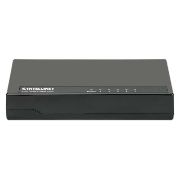 Intellinet 5-poorts Gigabit Ethernet netwerk switch, desktopuitvoering, kunststof behuizing, IEEE 802.3az energiezuinig ethernet, 3 jaar garantie (561747)