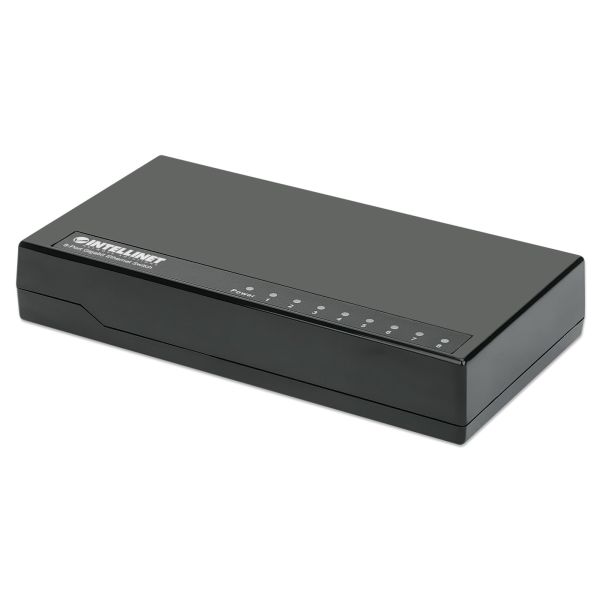 Intellinet 8-poorts Gigabit Ethernet netwerk switch, desktopuitvoering, kunststof behuizing, IEEE 802.3az energiezuinig ethernet, 3 jaar garantie (561754)