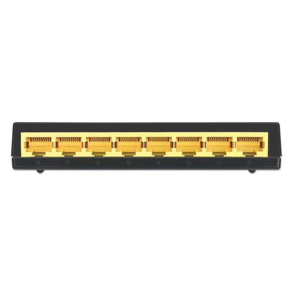Intellinet 8-poorts Gigabit Ethernet netwerk switch, desktopuitvoering, kunststof behuizing, IEEE 802.3az energiezuinig ethernet, 3 jaar garantie (561754)