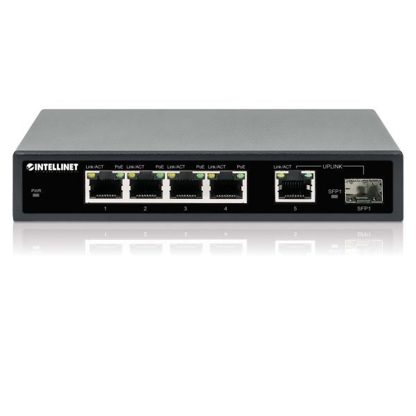 Intellinet 561822 netwerk-switch Gigabit Ethernet (10/100/1000) Power over Ethernet (PoE) Zwart (561822)
