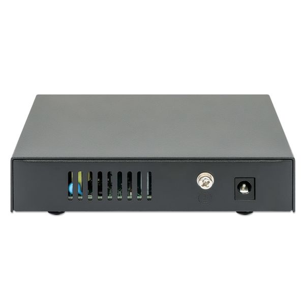 Intellinet 5-poorts Gigabit Ethernet PoE+ netwerk switch, 4x PoE-poorten, IEEE 802.3at/af conform, 62 W PoE-budget, endspan, desktopuitvoering, 3 jaar garantie (561839)