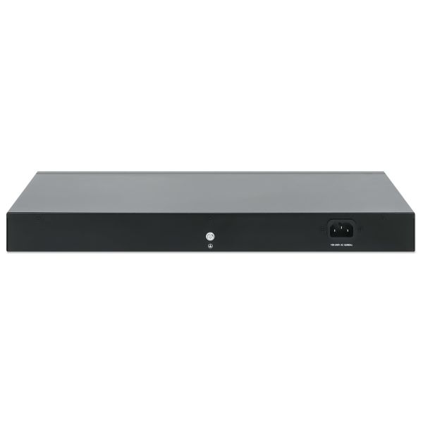 Intellinet 24-poorts Gigabit Ethernet PoE+ netwerk switch, 24x RJ45 10/100/1000 Mbps, 2x SFP-uplink, IEEE 802.3at/af conform, PoE-budget 370 W, endspan, 19" rackmontage, metalen behuizing, 3 jaar garantie (561891) Intellinet 24-poorts Gigabit Ethernet PoE+ netwerk switch, 24x RJ45 10/100/1000 Mbps, 2x SFP-uplink, IEEE 802.3at/af conform, PoE-budget 370 W, endspan, 19" rackmontage, metalen behuizing, 3 jaar garantie (561891)