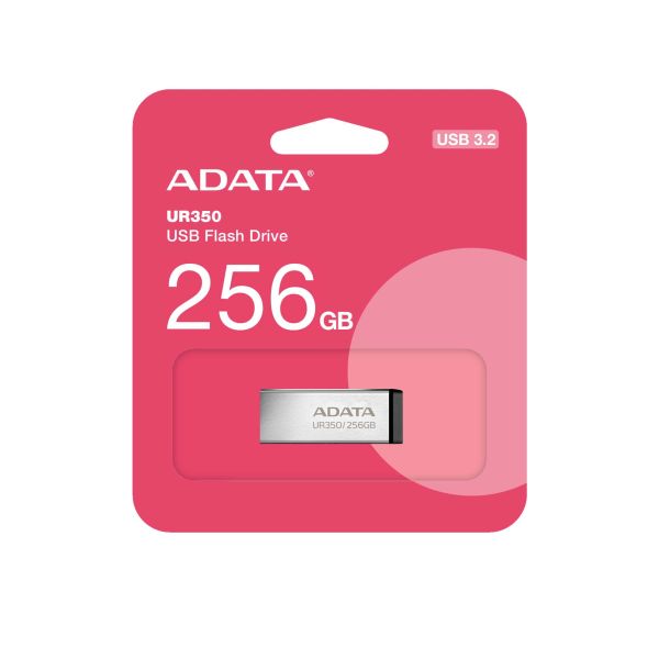 ADATA UR350 USB flash drive 256 GB USB Type-A 3.2 Gen 1 (3.1 Gen 1) Zwart, Zilver (UR350-256G-RSR/BK)