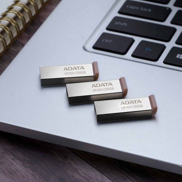 ADATA UR350 USB flash drive 256 GB USB Type-A 3.2 Gen 1 (3.1 Gen 1) Zwart, Zilver (UR350-256G-RSR/BK)