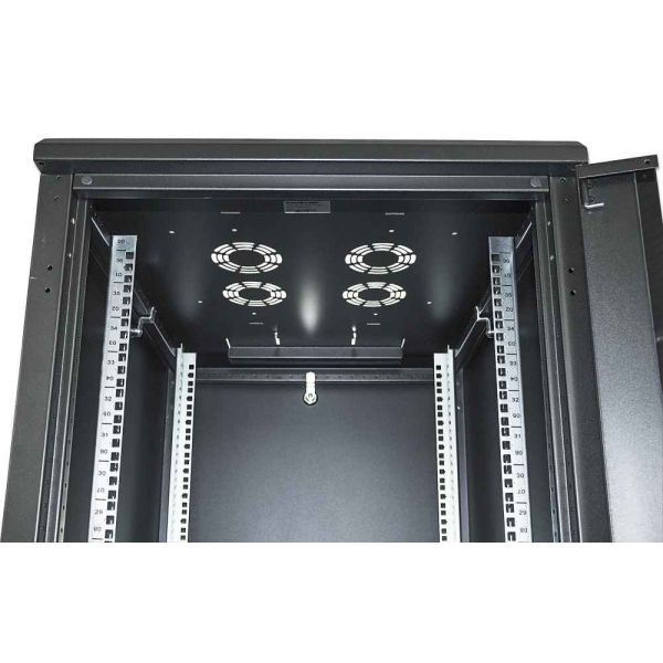 Intellinet 19" netwerkkast vrijstaand, 26U, 600x800 mm (breedte x diepte), zwart, bouwpakket (flatpack), max. 1500 kg, meerpuntsdeurslot, 1 slot per zijpaneel, bruikbare diepte 123–573 mm, IP20, staal (713108) Intellinet 19" netwerkkast vrijstaand, 26U, 600x800 mm (breedte x diepte), zwart, bouwpakket (flatpack), max. 1500 kg, meerpuntsdeurslot, 1 slot per zijpaneel, bruikbare diepte 123–573 mm, IP20, staal (713108)