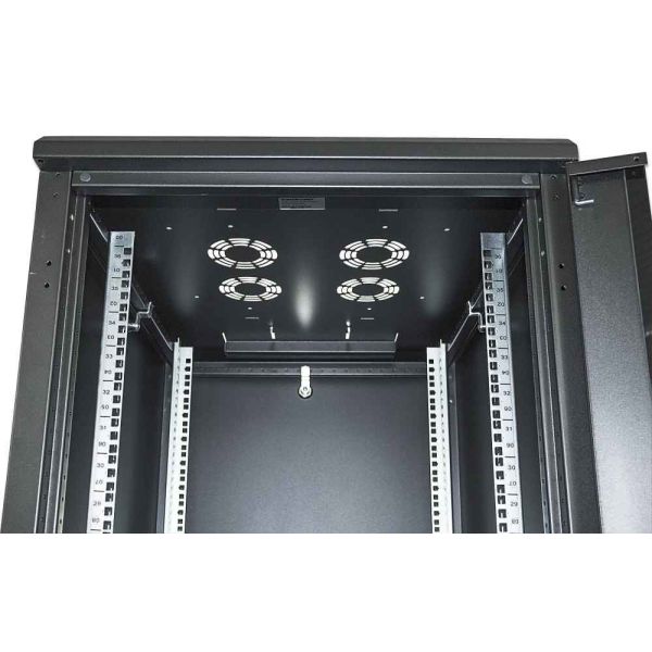 Intellinet 19" netwerkkast vrijstaand, 42U, 600x800 mm (breedte x diepte), zwart, bouwpakket (flatpack), max. 1500 kg, meerpuntsdeurslot, 1 slot per zijpaneel, bruikbare diepte 123–573 mm, IP20, staal (713184) Intellinet 19" netwerkkast vrijstaand, 42U, 600x800 mm (breedte x diepte), zwart, bouwpakket (flatpack), max. 1500 kg, meerpuntsdeurslot, 1 slot per zijpaneel, bruikbare diepte 123–573 mm, IP20, staal (713184)