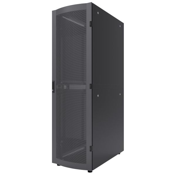 Intellinet 19" serverkast vrijstaand, 42U, 600x1200 mm (breedte x diepte), zwart, bouwpakket (flatpack), max. 1500 kg, meerpuntsdeurslot, 1 slot per zijpaneel, bruikbare diepte 123–973 mm, IP20, staal (713719)
