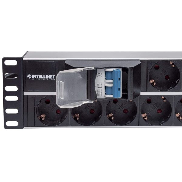 Intellinet 714051 energiedistributie 15 AC-uitgang(en) 2U Aluminium, Zwart (714051)