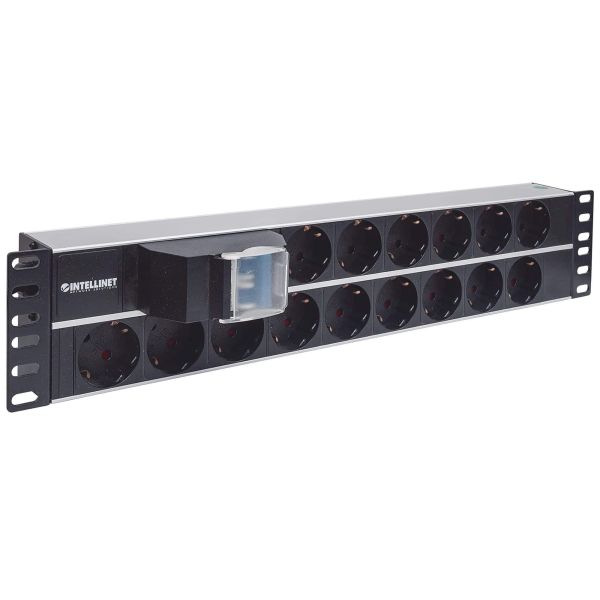 Intellinet 714051 energiedistributie 15 AC-uitgang(en) 2U Aluminium, Zwart (714051)