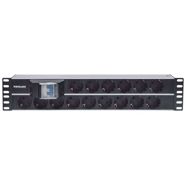 Intellinet 714051 energiedistributie 15 AC-uitgang(en) 2U Aluminium, Zwart (714051)