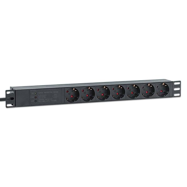 Intellinet 715140 energiedistributie 7 AC-uitgang(en) 1U Zwart (715140)
