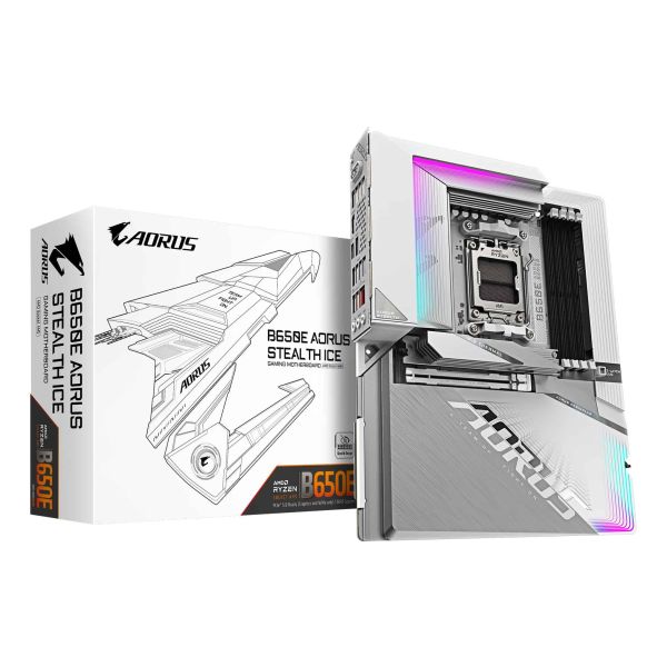 GIGABYTE B650E AORUS STEALTH ICE moederbord AMD B650 Socket AM5 ATX (B650E AORUS STEALTH ICE)