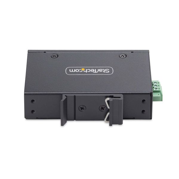 StarTech.com 5-Port Unmanaged Industriële Netwerk Switch, 10/100/1000Mbps Ethernet, DIN Rail/Wandmonteerbaar, Rugged IP30 Gigabit Ethernet Switch, -40°C - 75°C, 9~60V DC, TAA Compliant (I51G-ETHERNET-SWITCH)