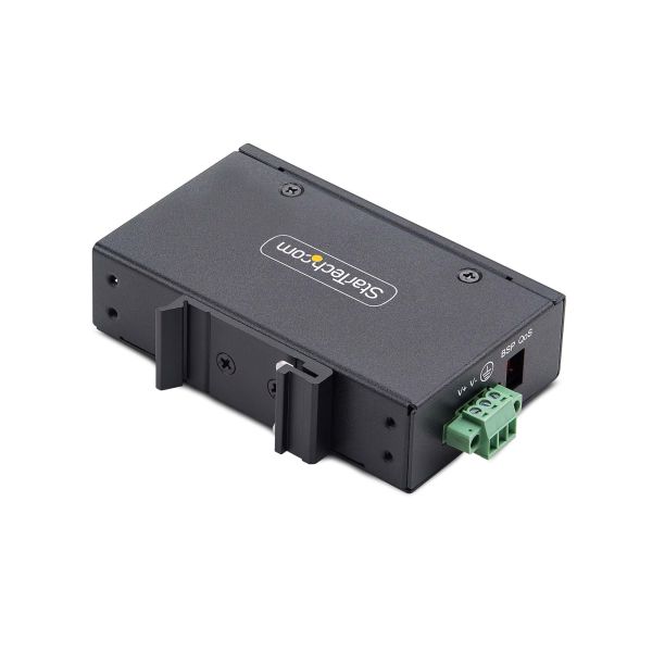StarTech.com 5-Port Unmanaged Industriële Netwerk Switch, 10/100/1000Mbps Ethernet, DIN Rail/Wandmonteerbaar, Rugged IP30 Gigabit Ethernet Switch, -40°C - 75°C, 9~60V DC, TAA Compliant (I51G-ETHERNET-SWITCH)