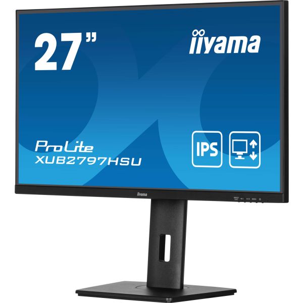 iiyama ProLite XUB2797HSU-B2 computer monitor 68,6 cm (27") 1920 x 1080 Pixels Full HD LED Zwart (XUB2797HSU-B2) iiyama ProLite XUB2797HSU-B2 computer monitor 68,6 cm (27") 1920 x 1080 Pixels Full HD LED Zwart (XUB2797HSU-B2)