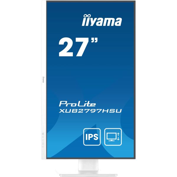 iiyama ProLite XUB2797HSU-W2 computer monitor 68,6 cm (27") 1920 x 1080 Pixels Full HD LED Wit (XUB2797HSU-W2)