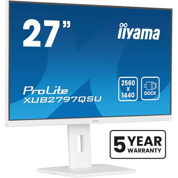 iiyama ProLite XUB2797QSU-W2 computer monitor 68,6 cm (27") 2560 x 1440 Pixels Quad HD LED Wit (XUB2797QSU-W2)