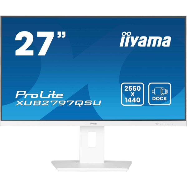 iiyama ProLite XUB2797QSU-W2 computer monitor 68,6 cm (27") 2560 x 1440 Pixels Quad HD LED Wit (XUB2797QSU-W2) iiyama ProLite XUB2797QSU-W2 computer monitor 68,6 cm (27") 2560 x 1440 Pixels Quad HD LED Wit (XUB2797QSU-W2)