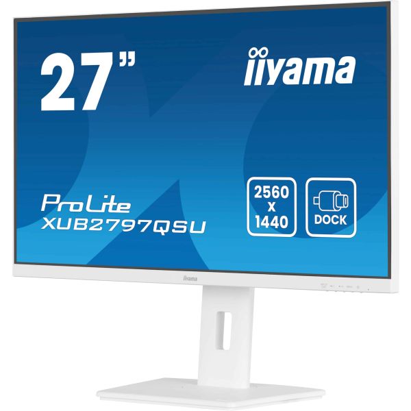 iiyama ProLite XUB2797QSU-W2 computer monitor 68,6 cm (27") 2560 x 1440 Pixels Quad HD LED Wit (XUB2797QSU-W2) iiyama ProLite XUB2797QSU-W2 computer monitor 68,6 cm (27") 2560 x 1440 Pixels Quad HD LED Wit (XUB2797QSU-W2)
