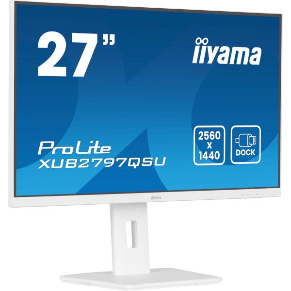 iiyama ProLite XUB2797QSU-W2 computer monitor 68,6 cm (27") 2560 x 1440 Pixels Quad HD LED Wit (XUB2797QSU-W2) iiyama ProLite XUB2797QSU-W2 computer monitor 68,6 cm (27") 2560 x 1440 Pixels Quad HD LED Wit (XUB2797QSU-W2)