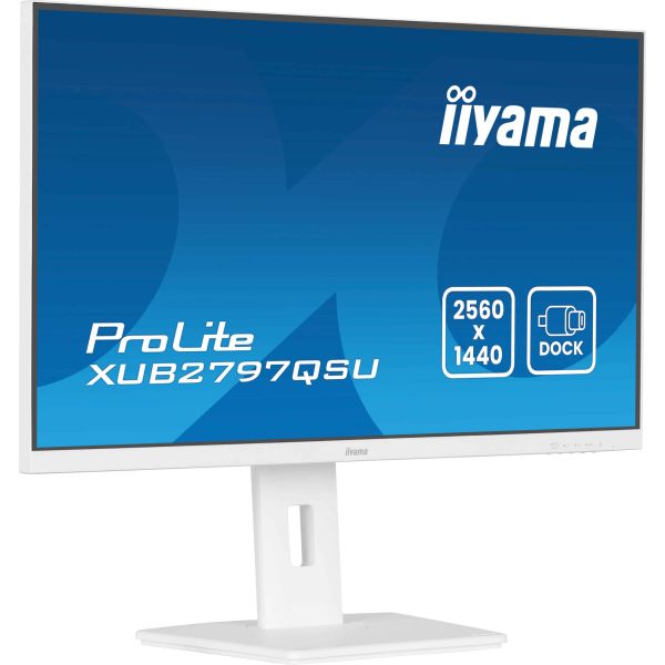 iiyama ProLite XUB2797QSU-W2 computer monitor 68,6 cm (27") 2560 x 1440 Pixels Quad HD LED Wit (XUB2797QSU-W2) iiyama ProLite XUB2797QSU-W2 computer monitor 68,6 cm (27") 2560 x 1440 Pixels Quad HD LED Wit (XUB2797QSU-W2)