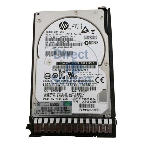 HP HDD 300GB SAS 2.5 INCH 10 KRPM (768788-001)