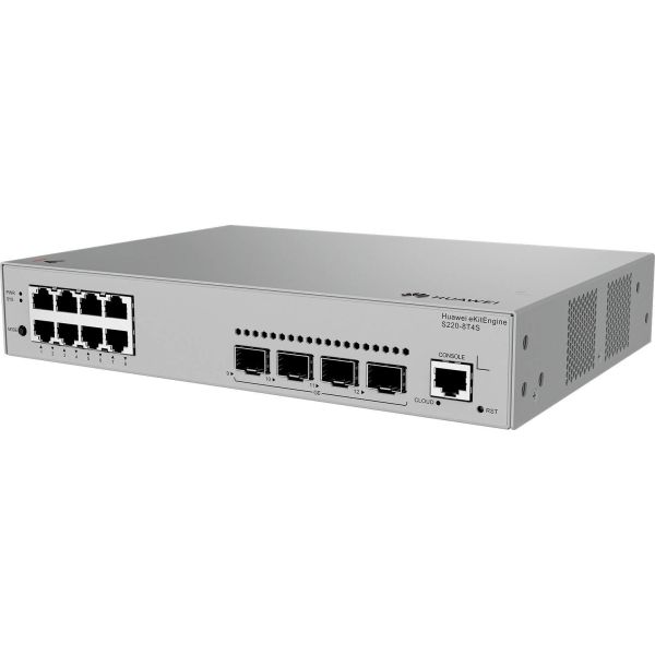 HUAWEI eKit S220 Series S220-8T4S Managed L2 Gigabit Ethernet (10/100/1000) 1U Grijs (98012551)