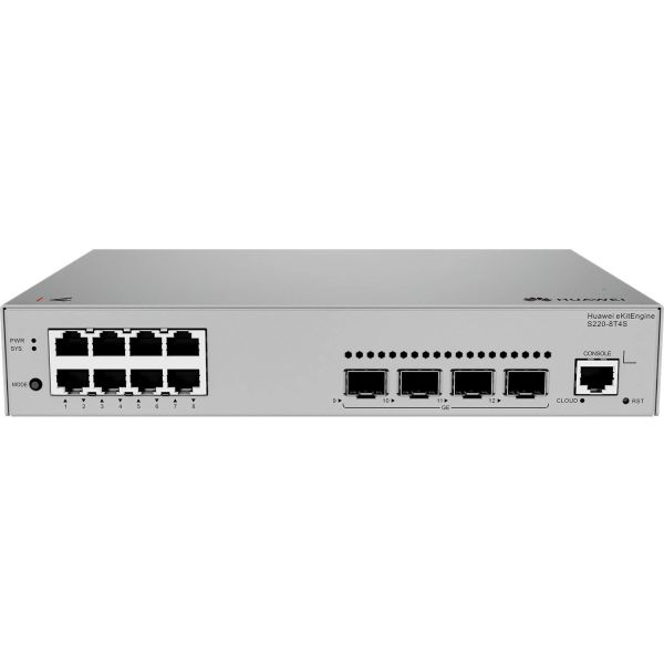 HUAWEI eKit S220 Series S220-8T4S Managed L2 Gigabit Ethernet (10/100/1000) 1U Grijs (98012551)