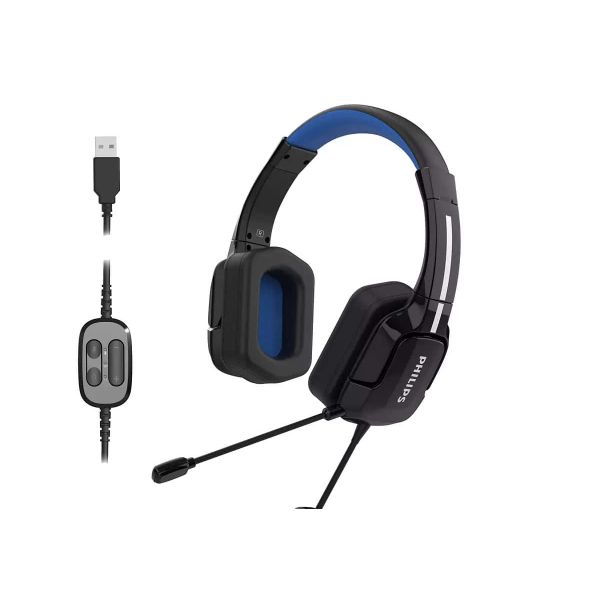 Philips 4000 series TAGH401BL/00 hoofdtelefoon/headset Bedraad Hoofdband Gamen USB Type-A Zwart (TAGH401BL/00)