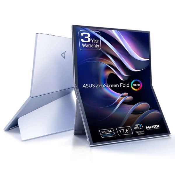 ASUS ZenScreen Fold OLED MQ17QH computer monitor 43,9 cm (17.3") 2560 x 1920 Pixels Quad HD Zilver (90LM09EV-B01170)