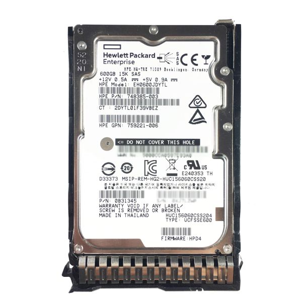 HP 300GB 12G SAS 15K Hard Drive Refurbished (748385-001-RFB)