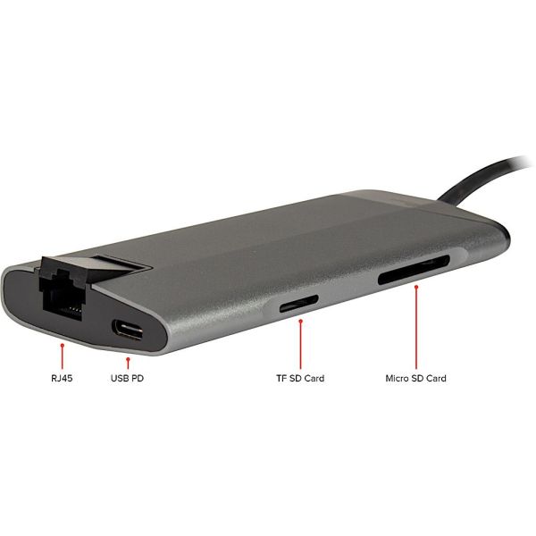Inter-Tech GDC-802 USB 3.2 Gen 1 (3.1 Gen 1) Type-C 1000 Mbit/s Grijs (88885551)
