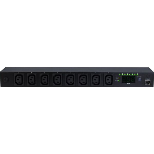 Inter-Tech SW-1081 energiedistributie 8 AC-uitgang(en) 1U Zwart (88887029)