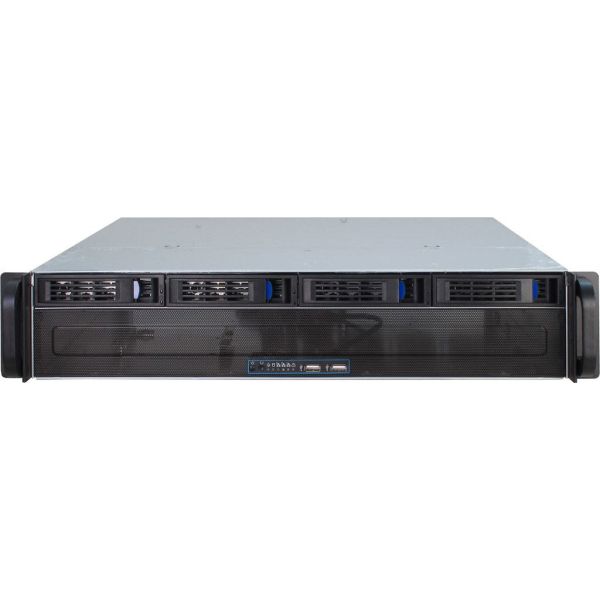 Inter-Tech 2U-2404L Rack Zwart, Zilver (88887113)
