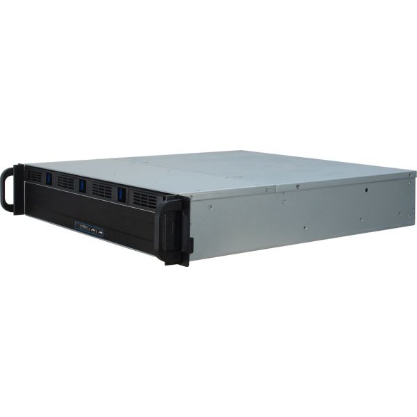 Inter-Tech 2U-2404L Rack Zwart, Zilver (88887113)