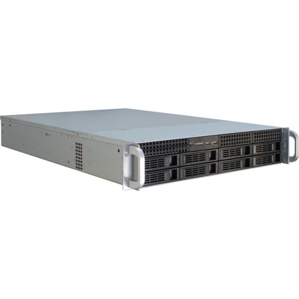 Inter-Tech IPC 2U-2408 Rack Zwart, Roestvrijstaal (88887117)