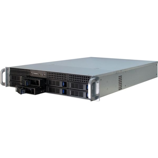 Inter-Tech IPC 2U-2408 Rack Zwart, Roestvrijstaal (88887117)