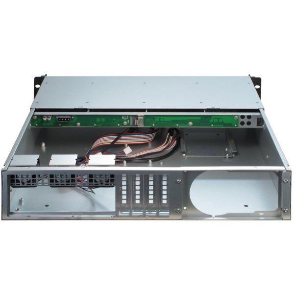 Inter-Tech IPC 2U-2404S Rack Zwart, Zilver (88887190)