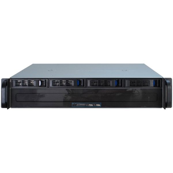 Inter-Tech IPC 2U-2404S Rack Zwart, Zilver (88887190)
