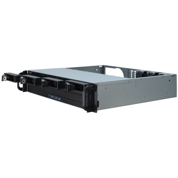 Inter-Tech IPC 2U-2404S Rack Zwart, Zilver (88887190)