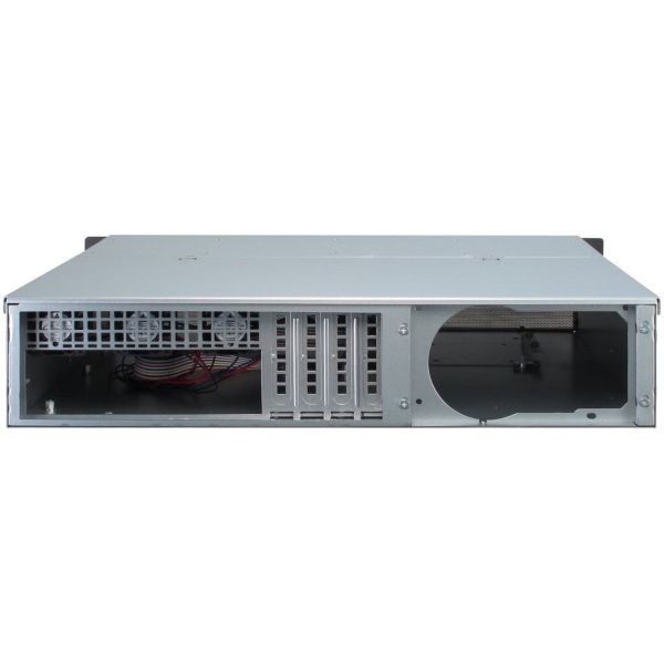 Inter-Tech IPC 2U-2404S Rack Zwart, Zilver (88887190)
